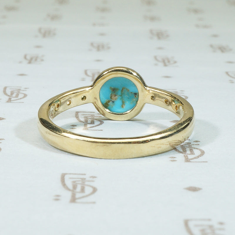 Sleeping Sky A Specimen Turquoise Ring in 14k Gold