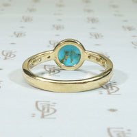 Sleeping Sky A Specimen Turquoise Ring in 14k Gold