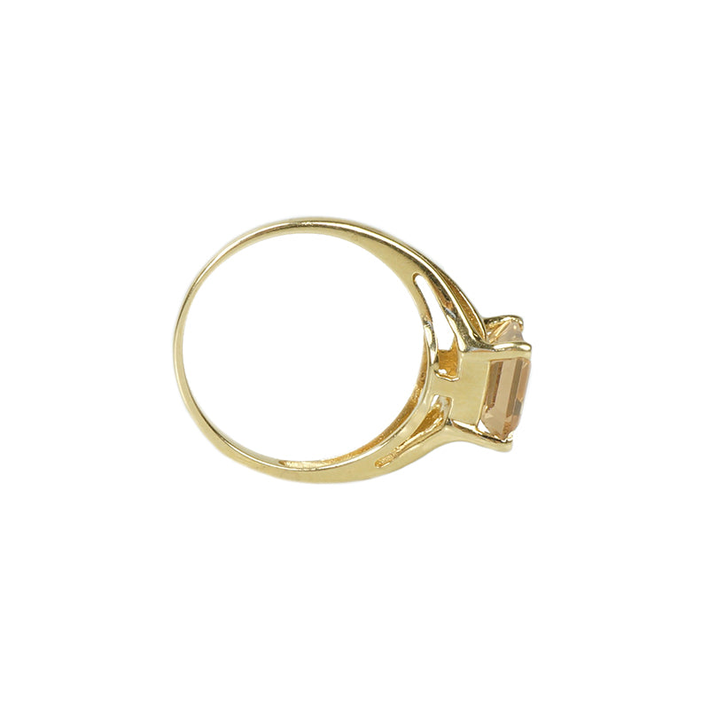 Vintage Pinkish Brown Quartz Ring