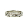 Sculpted Vintage Platinum and Diamond Band