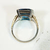 Gorgeous Sapphire Triplet in Engraved Two Tone RingGorgeous Sapphire Triplet in Engraved Two Tone Ring