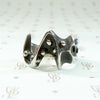 Modernist Sterling Band with Organic Texture