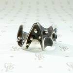 Modernist Sterling Band with Organic Texture