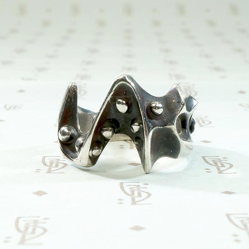 Modernist Sterling Band with Organic Texture