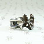 Modernist Sterling Band with Organic Texture