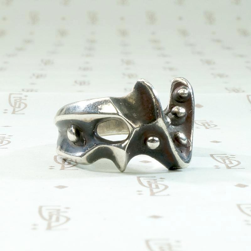 Modernist Sterling Band with Organic Texture