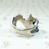 Modernist Sterling Band with Organic Texture