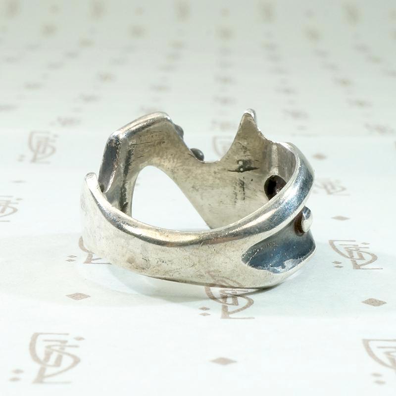 Modernist Sterling Band with Organic Texture