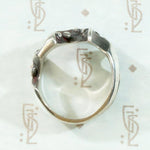 Modernist Sterling Band with Organic Texture