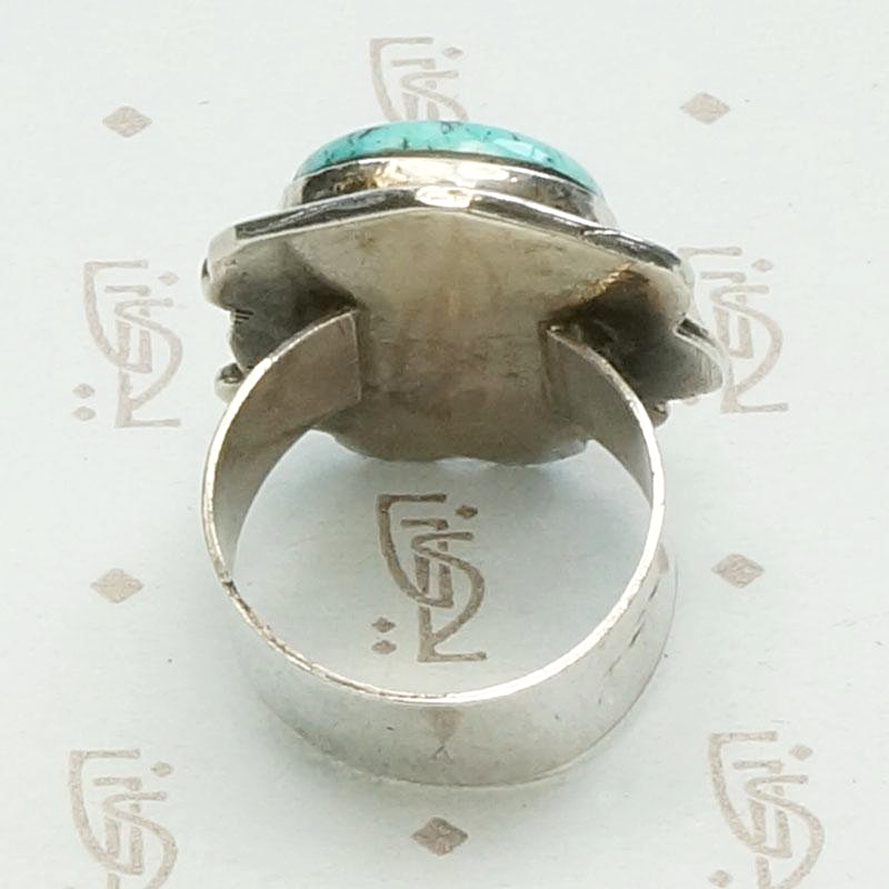 Asymmetric Turquoise Ring in Sterling Silver