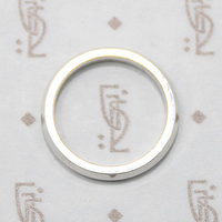 Knife Edge Wedding Band in Recycled White Gold
