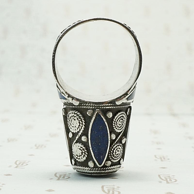 Incredible Afghani Lapis and Silver Ring