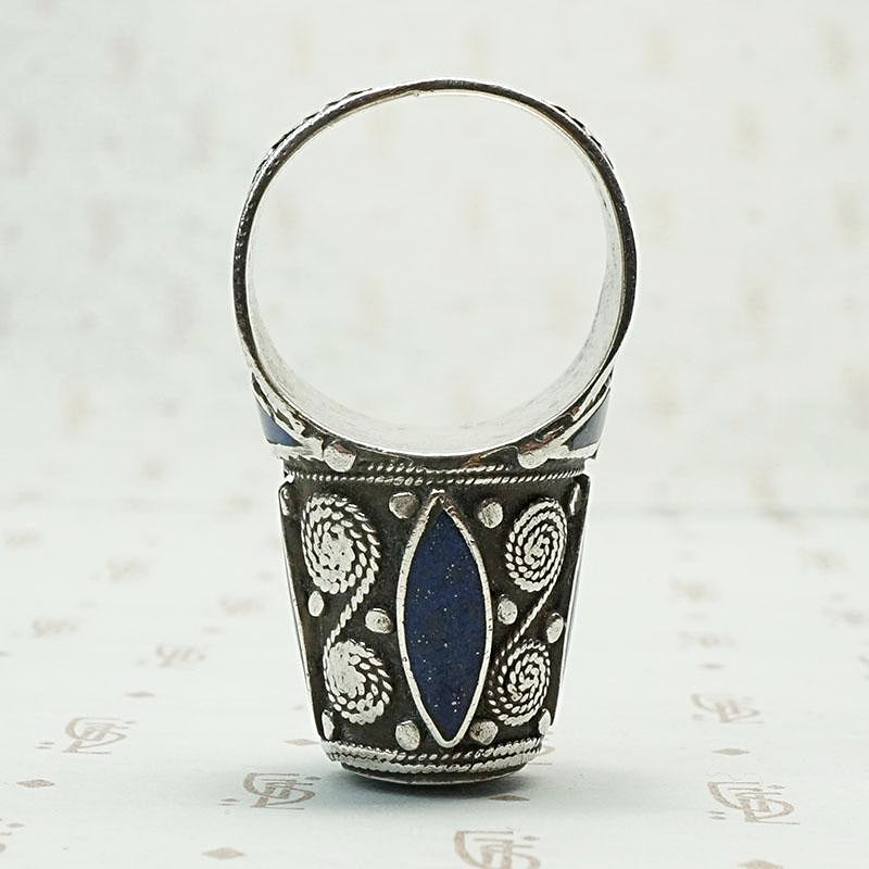 Incredible Afghani Lapis and Silver Ring