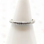Crisp Deco Detailed Silver Band by 720