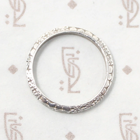 Crisp Deco Detailed Silver Band by 720