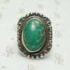 Beautiful Green Turquoise Ring with Rocker Designs