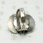 Beautiful Green Turquoise Ring with Rocker Designs