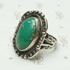 Beautiful Green Turquoise Ring with Rocker Designs