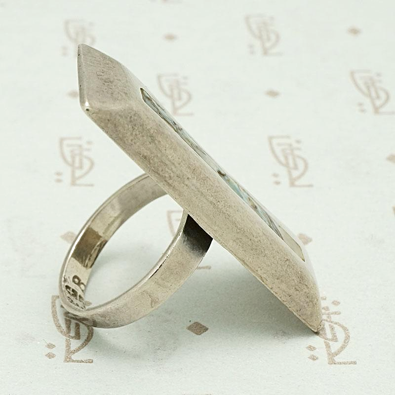 Mexican Silver Abalone Panel Ring