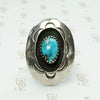 Hopi Sunrise Shadow Box Silver & Turquoise Ring