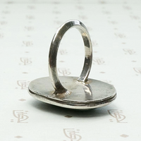 Gorgeous Green Hand Made Silver Ring