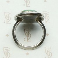 Gorgeous Green Hand Made Silver Ring