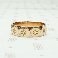 Dotted Daisy Rose Gold Cigar Band
