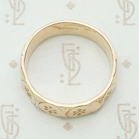 Dotted Daisy Rose Gold Cigar Band
