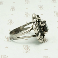 Silver Wreathed Smokey Quartz Ring