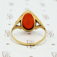 Antique Hunting Dog Intaglio 18k Gold Ring