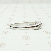 Retro Diamond Band with Architectural Lines, right view