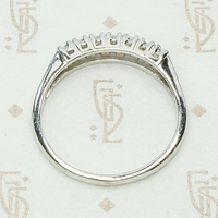 Retro Diamond Band with Architectural Lines, top view