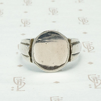 Deco Sterling Silver Signet Ring