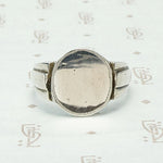 Deco Sterling Silver Signet Ring