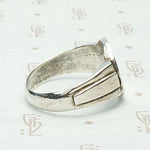Deco Sterling Silver Signet Ring