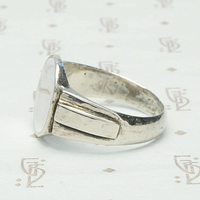Deco Sterling Silver Signet Ring