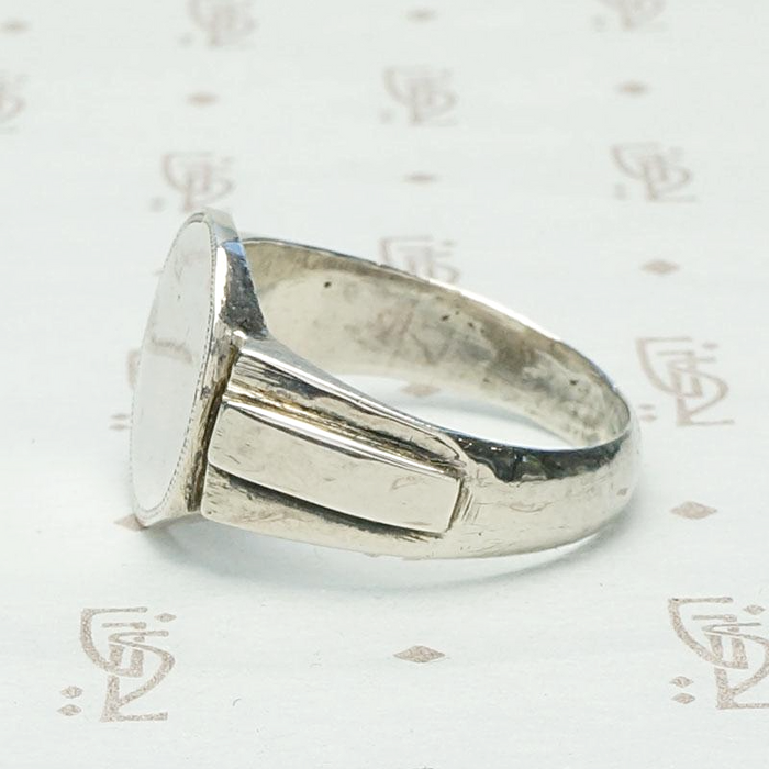 Deco Sterling Silver Signet Ring