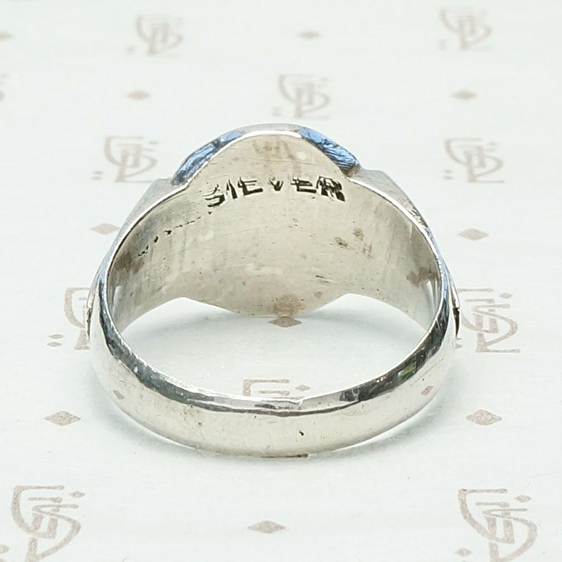 Deco Sterling Silver Signet Ring