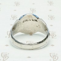 Deco Sterling Silver Signet Ring