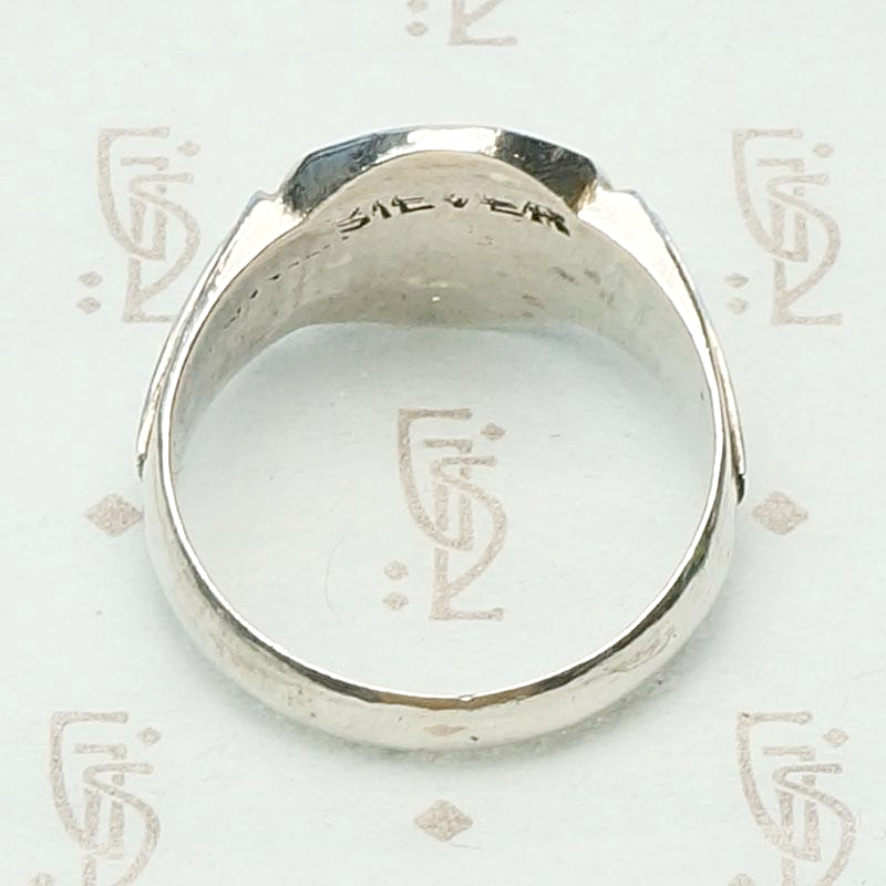 Deco Sterling Silver Signet Ring