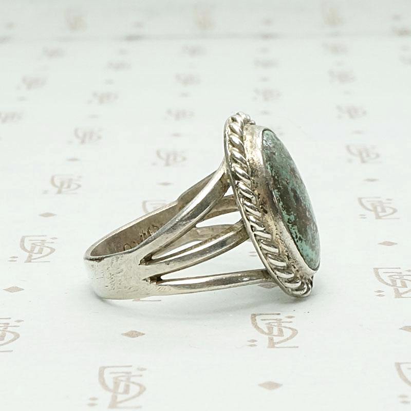 Subtle Green Turquoise in Hand Made Silver Setting