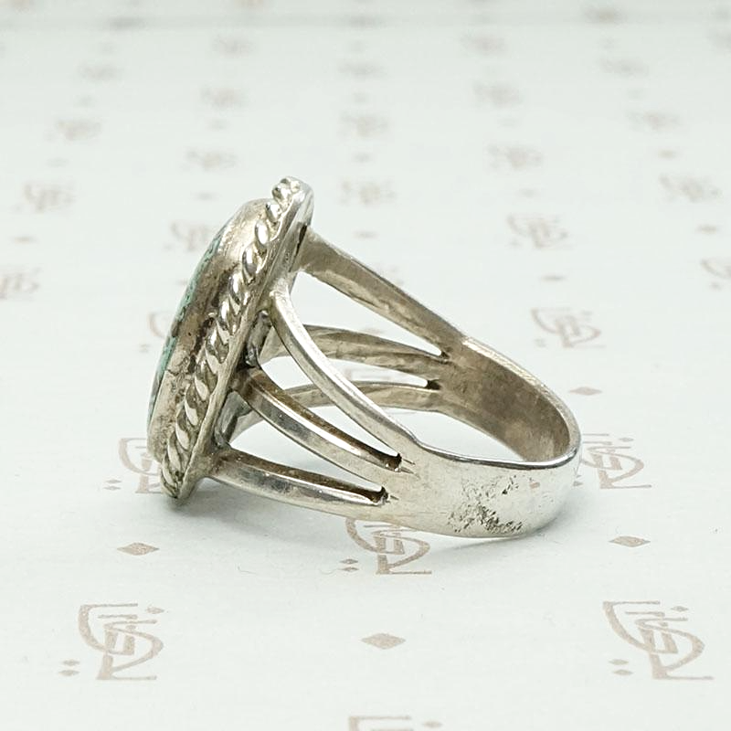 Subtle Green Turquoise in Hand Made Silver Setting