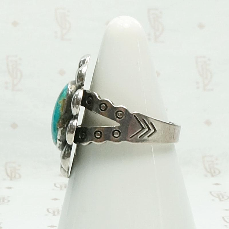 Cheerful Daisy Ring in Turquoise & Silver