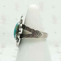 Cheerful Daisy Ring in Turquoise & Silver