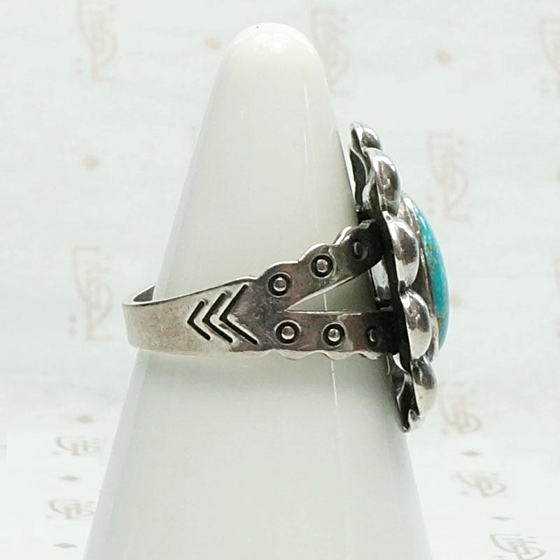Cheerful Daisy Ring in Turquoise & Silver