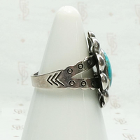 Cheerful Daisy Ring in Turquoise & Silver