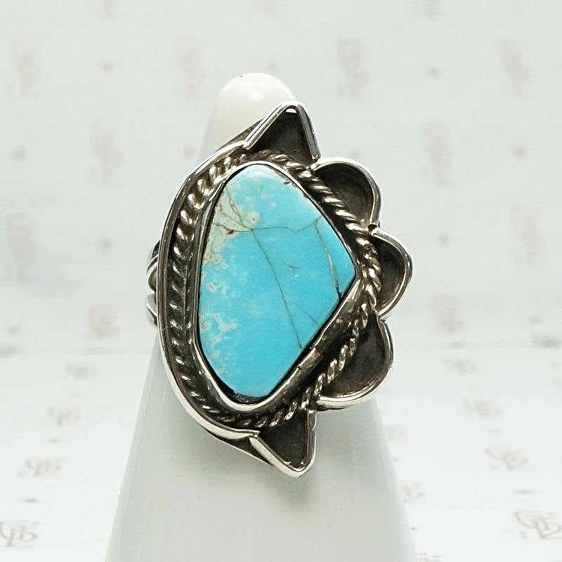 Abstract "Eye" Ring in Turquoise & Silver