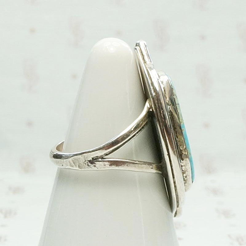 Abstract "Eye" Ring in Turquoise & Silver
