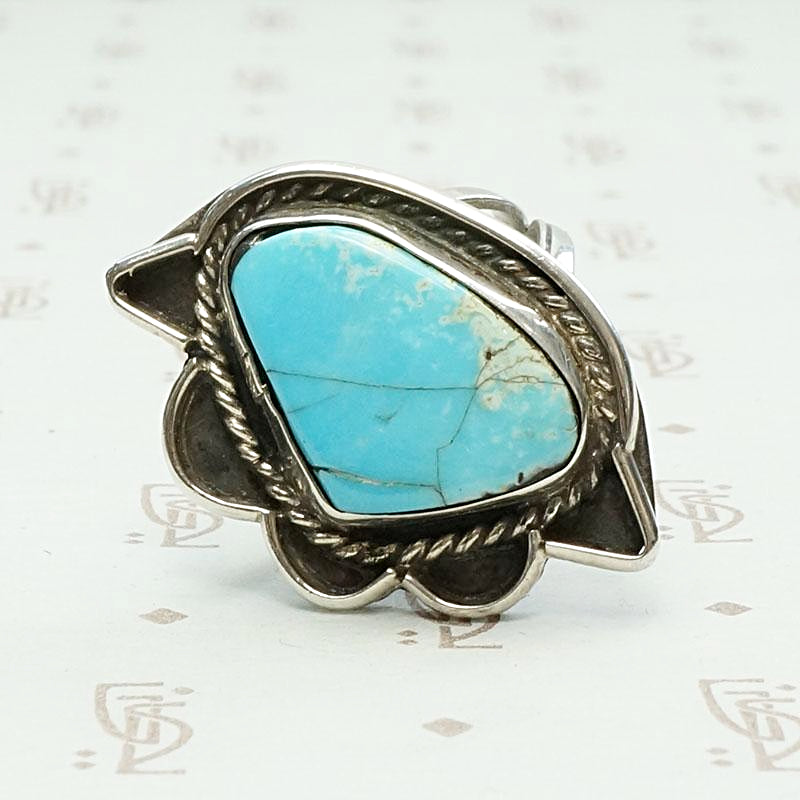 Abstract "Eye" Ring in Turquoise & Silver