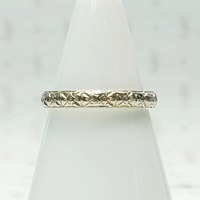 Ring of Flowers Art Deco Wedding Band